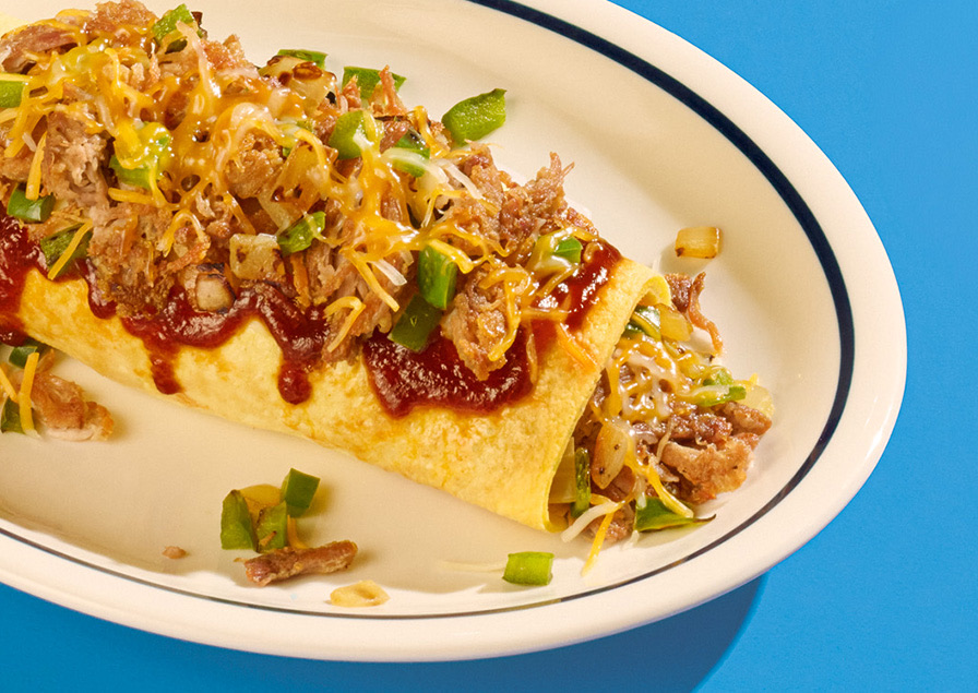 Bold BBQ Pulled Pork Omelette